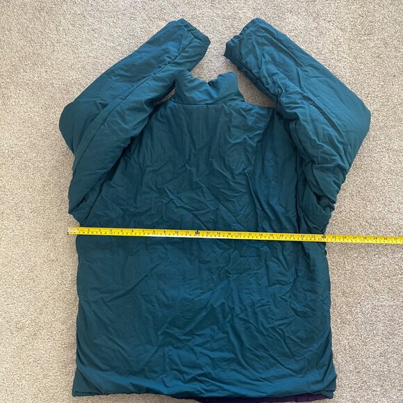 Vintage Lands End Reversible Quilted 90s Retro Puffer Jacket Large - Picture 8 of 8